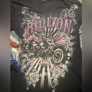 SS Biker Black Graphic T-Shirt